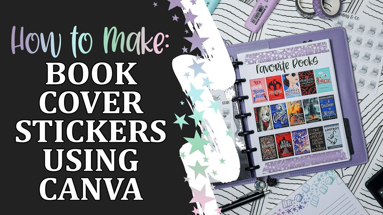 How to make mini book cover stickers for your reading journal